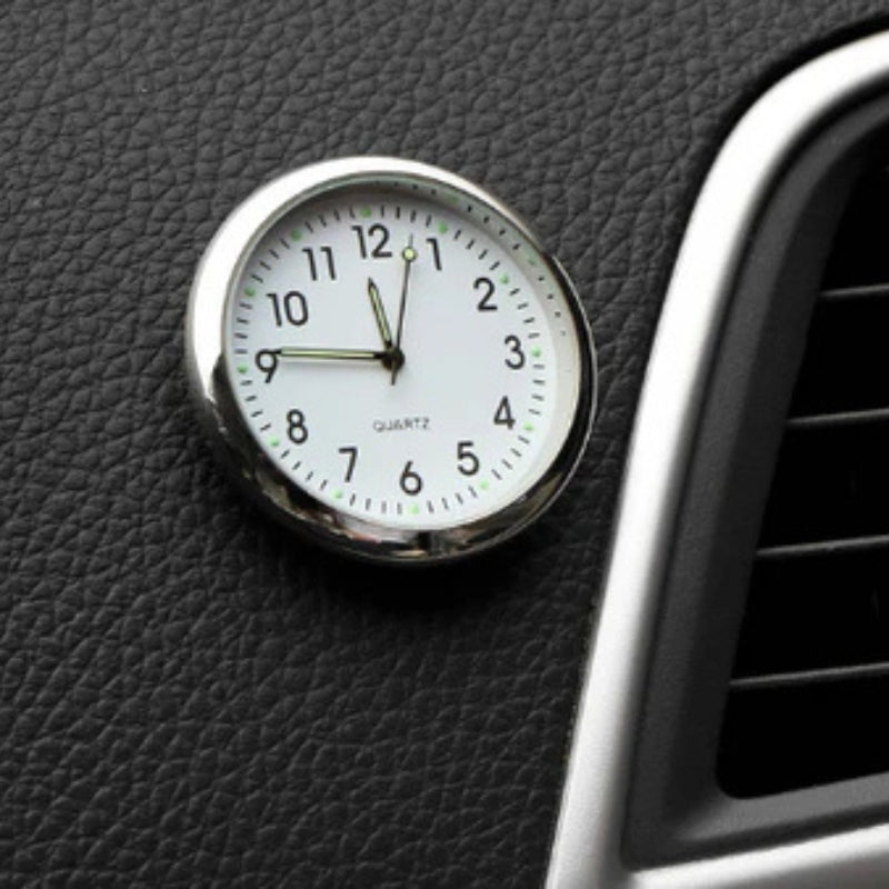 Mini Horloge Voiture – Affichage Analogique Clair Et Fixation Facile