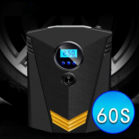 Compresor de aer portabil pentru mașină/moto/bicicletă – brichetă 12V + ecran digital