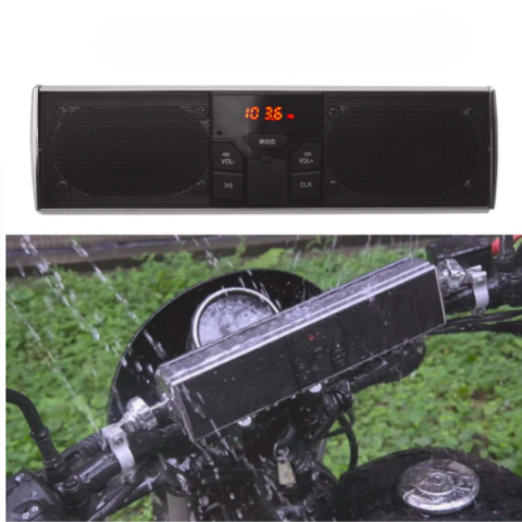 Cassa Audio Moto Con Support Per Manubrio — Ideale Per I Vostri Spostamenti In Musica