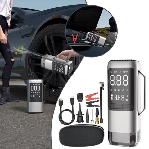 Multifunktionaler 9-in-1 Auto-Starter mit Luftkompressor