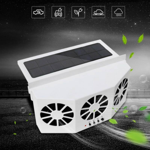 Ventilador Solar Para Coche – Ideal En Verano