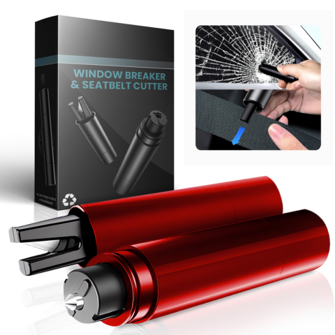 Martello di Emergenza per Auto – Rottura Vetro & Taglia Cintura
