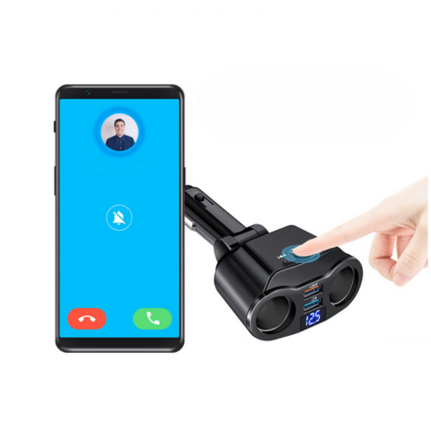 Adapter för cigarrtändare i bil - dubbel USB-port och digital display