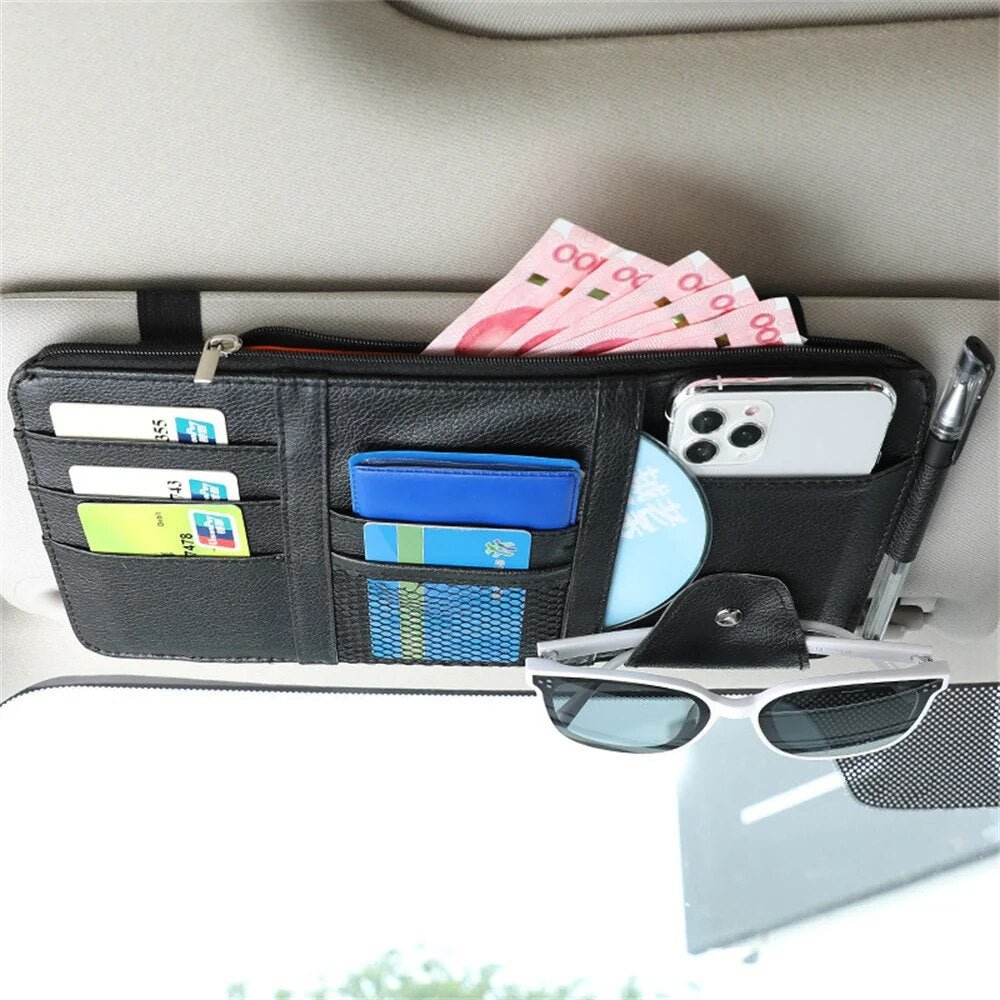 Auto-Organizer für Sonnenblenden — Halten Sie Ihre Accessoires griffbereit