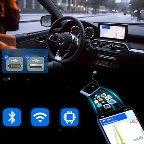 Trådløs CarPlay-adapter – Automatisk og hurtig forbindelse 