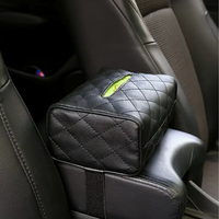 PU Leather Car Tissue Box – Sun Visor or Headrest Mount