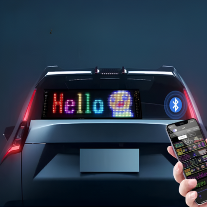 LED-scherm voor auto - Gepersonaliseerde berichten en emoji's 
