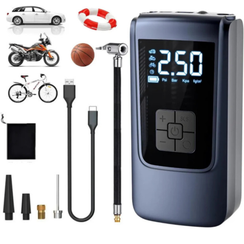 Mini Compressore d'Aria Portatile — Gonfiatore Senza Fili Intelligente 