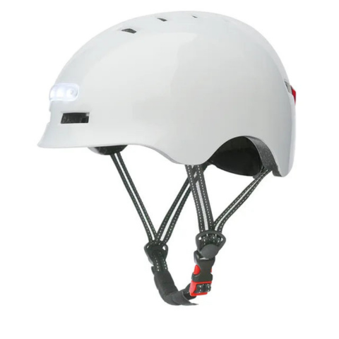 Kask rowerowy miejski – z przednim i tylnym oświetleniem LED 