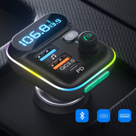 FM Bluetooth Adó Autóhoz — Tiszta Hívások & Vezeték Nélküli Zene 