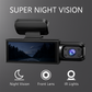 Dashcam Dublu Full HD Mașină - Viziune Nocturnă + Cameră Interioară 