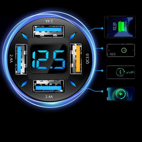 Universell og Multi-USB Sigarettlader 