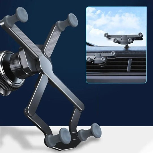 Support til biltelefon - ventilationsgitter – 360° rotation & automatisk låsning 